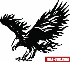 Flying eagle sign - free dxf download