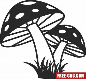 Mushroom wall decor - Download free dxf for cnc plasma cutting