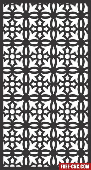 Decorative panels for doors wall screen pattern - free dxf download