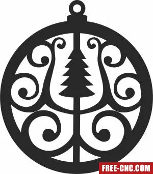 Christmas tree decoration ornament - Download free dxf for cnc plasma cutting