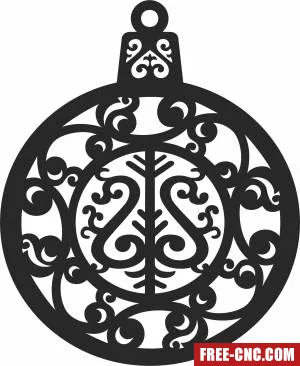 Ornament christmas tree decoration - Free dxf for laser cutting and plasma