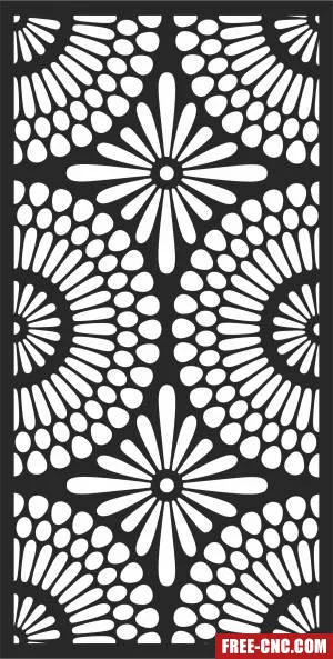 Decorative door screen pattern - Free dxf download