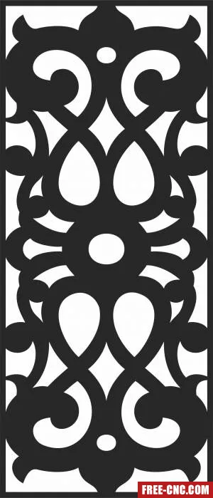 Door decorative screen door - Download free dxf for cnc plasma cutting