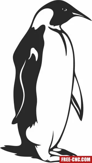 Penguin clipart - Free dxf for laser cutting and plasma