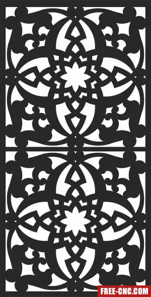 Wall decorative door pattern - Download free dxf for cnc plasma cutting