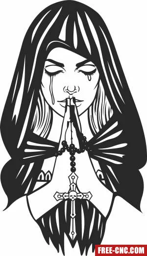 Bad nun cliparts - Free dxf files ready to cut