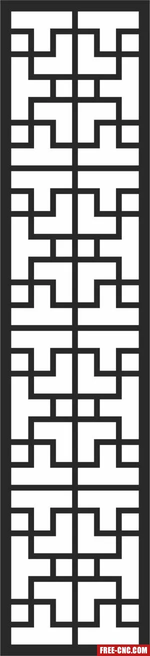 Pattern door pattern door decorative door - Free dxf files ready to cut