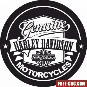 Genuine harley davidson motorcycle - Download free dxf for cnc plasma cutting