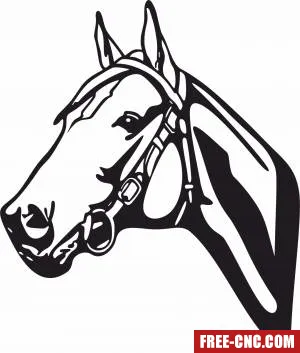 Horse face clipart - Download free dxf for cnc plasma cutting