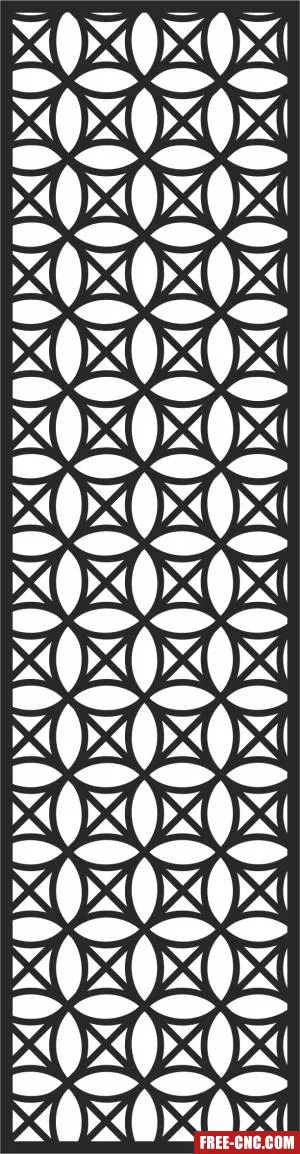 Door pattern screen wall - Free dxf download Door pattern screen wall - Free dxf download