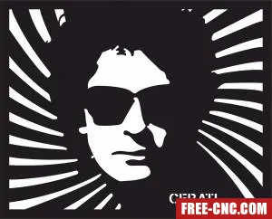 Gustavo cerati wall art - Free dxf download