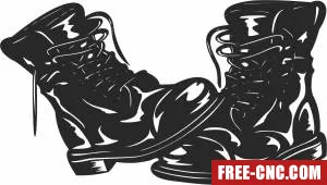 Black boots clipert - Free dxf for laser cutting and plasma