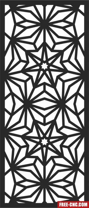 Door wall screen wall decorative - Free dxf files ready to cut
