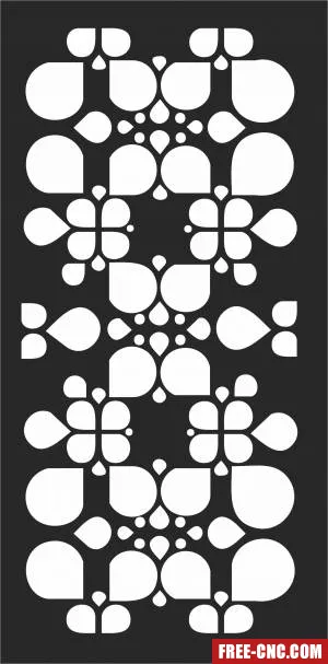 Screen wall decorative screen door screen - Free dxf for laser cutting and plasma