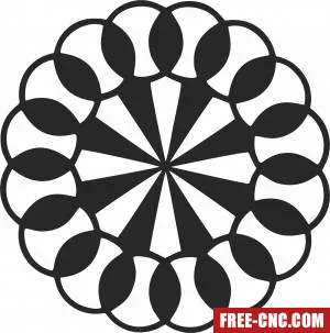 Pinwheel wall decor - Free dxf for laser cutting and plasma