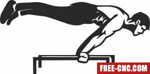 Street workout calisthenics exercice - Free dxf download