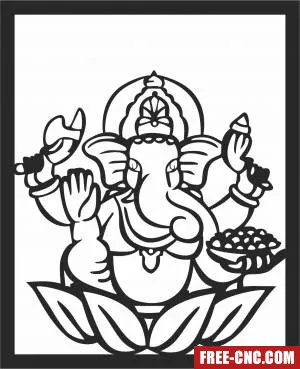 Hindu elephant clipart - Free dxf files ready to cut