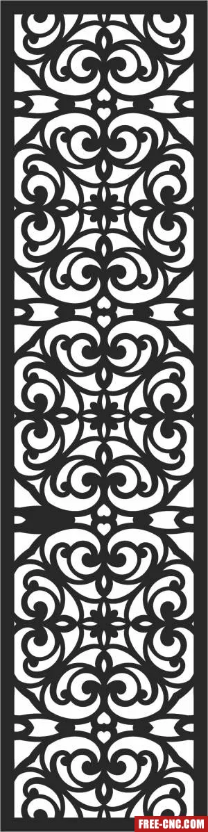 Pattern door screen - Free dxf files ready to cut