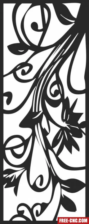 Decorative panel wall separator door pattern - free dxf download Decorative panel wall separator door pattern - free dxf download