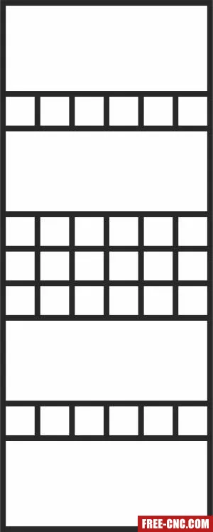 Wall decorative door pattern - Free dxf for laser cutting and plasma