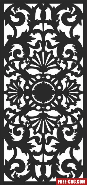 Wall door pattern decorative pattern wall - Free dxf files ready to cut