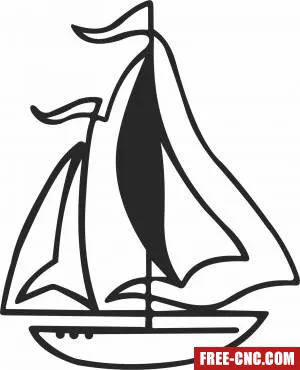 Ship clipart - Free dxf download