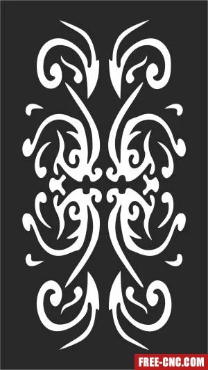 Wall door wall screen wall - Free dxf for laser cutting and plasma