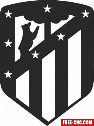 Atletico madrid logo football - Free dxf files ready to cut