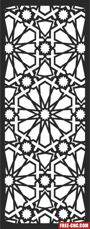 Door pattern wall screen door decorative wall - Free dxf files ready to cut