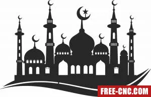 Mosque wall decor - Free dxf download