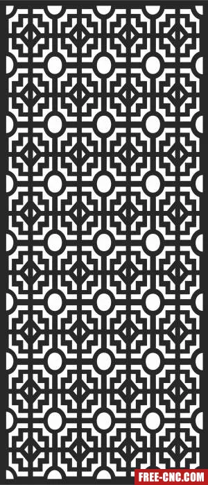 Decorative pattern door pattern screen door - Free dxf download