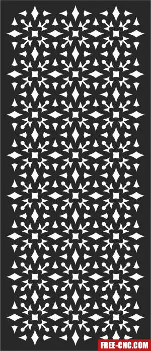 Decorative pattern door wall pattern screen pattern - Free dxf files ready to cut
