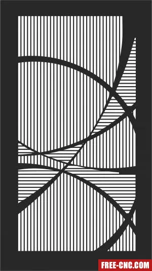 Pattern screen wall door pattern - Free dxf files ready to cut