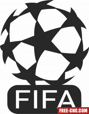 Fifa football champions league logo - Download free dxf for cnc plasma cutting