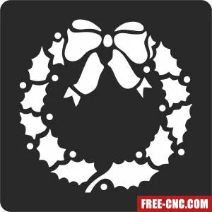 Christmas wreath - Free dxf download