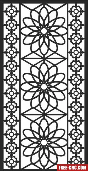 Door wall decorative pattern screen - Download free dxf for cnc plasma cutting