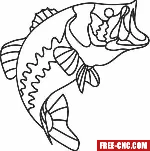 One line fish - Free dxf for laser cutting and plasma