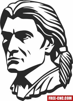 Indian head native american - Free dxf files ready to cut