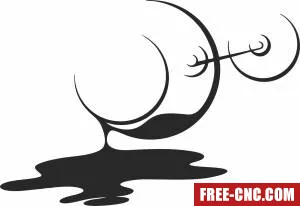Wine glass clipart - Download free dxf for cnc plasma cutting
