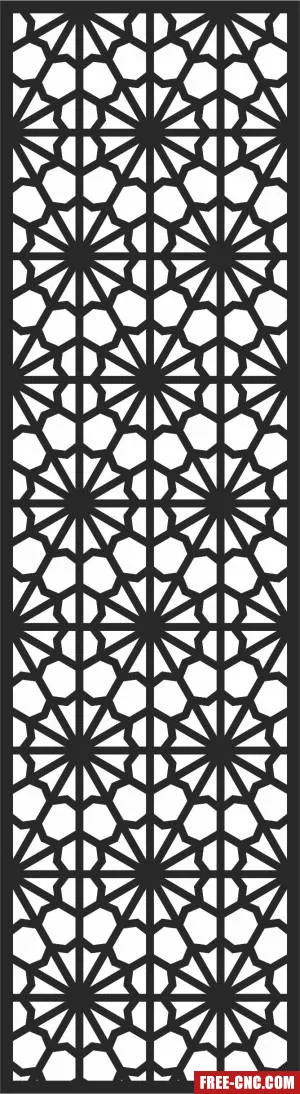 Wall screen decorative pattern door - Free dxf files ready to cut