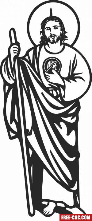 Saint jude clipart - Free dxf files ready to cut