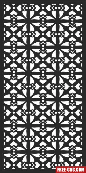 Decorative door screen - Free dxf for laser cutting and plasma
