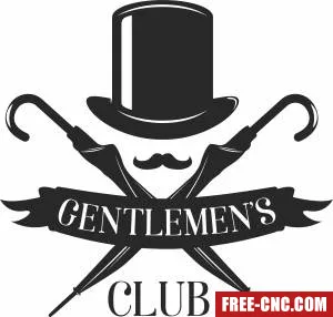 Gentleman logo clipart - Free dxf files ready to cut