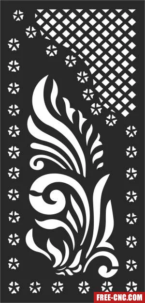Door decorative door pattern - Free dxf for laser cutting and plasma