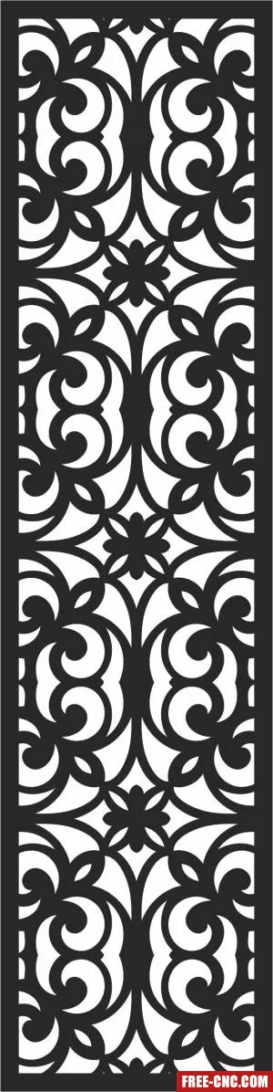 Door screen decorative wall - Free dxf download