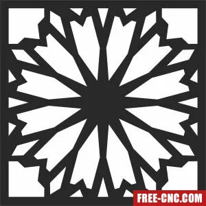 Decorative screen wall screen pattern wall decorative - Free dxf for laser cutting and plasma