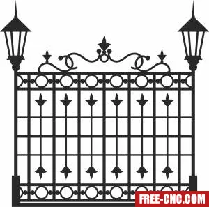 Decorative fence gate - Download free dxf for cnc plasma cutting