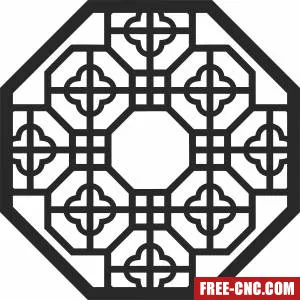 Pattern wall door pattern door - Free dxf download