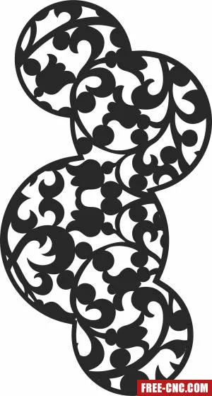 Flower wall art decor - Free dxf for laser cutting and plasma