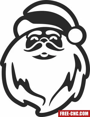 Christmas santa claus clipart - Free dxf files ready to cut